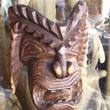 wooden tiki head